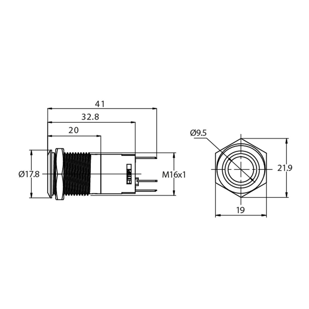 Green LED Push Button Switch - supporting image 3