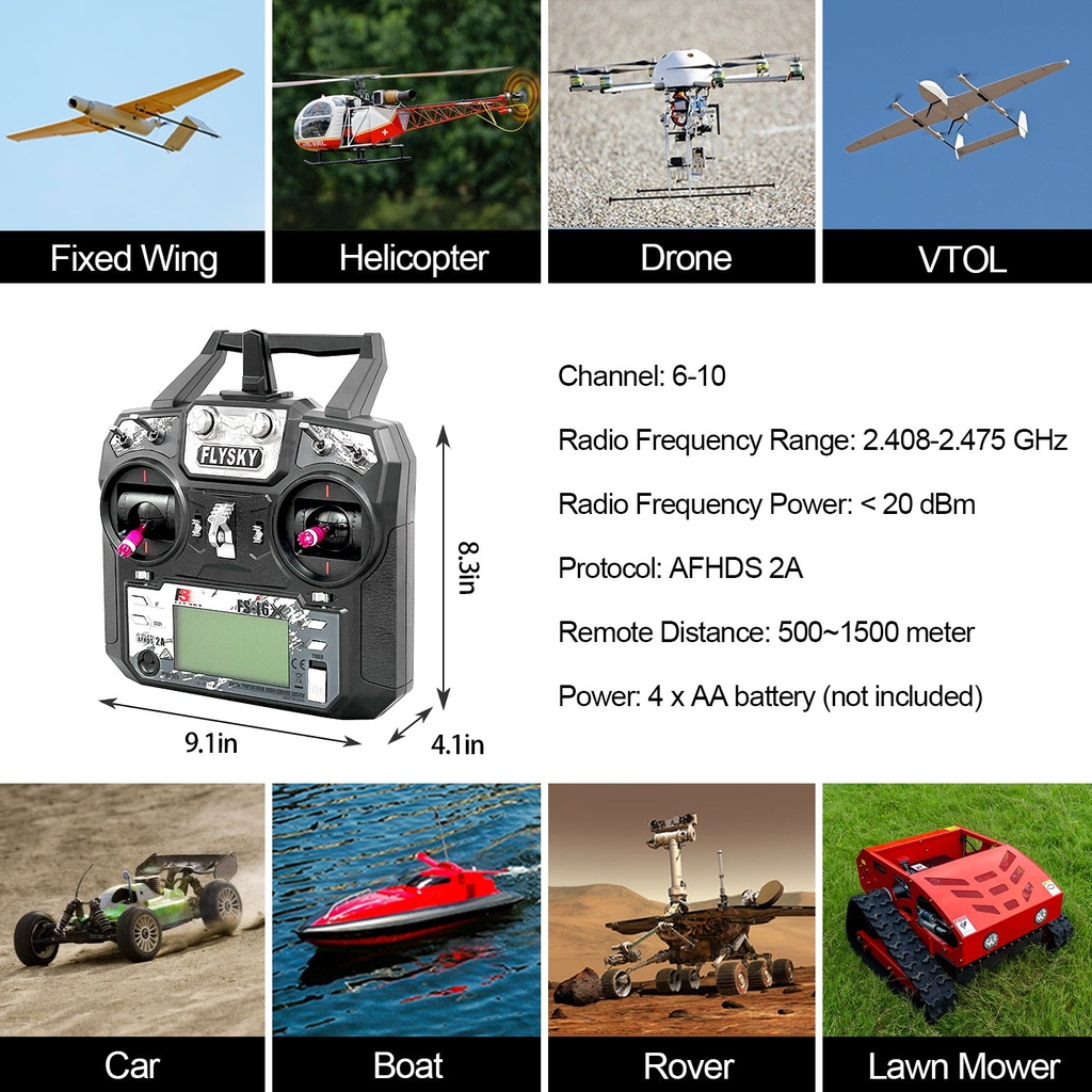 Control (FLYSKY FS-i6X with FS-iA10B Receiver) - supporting image 1